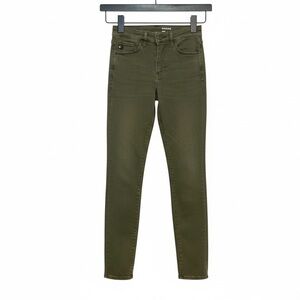 &Denim Olive Green Shaping Skinny  Midrise Jean 26 by 30